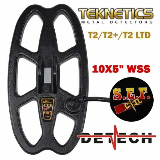 DETECH 10x 5 S.E.F WSS Coil For Teknetics T2, T2+, T2 LTD Metal Detectors | Detech | 10x5 SEF WSS