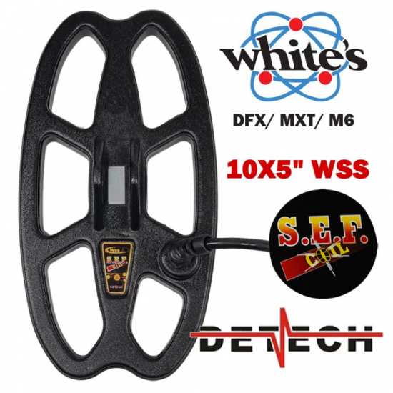 DETECH 10x 5 S.E.F WSS Coil For Whites DFX, MXT, M6 Metal Detectors | Detech | 10x5 SEF WSS