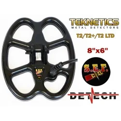 DETECH 8"x 6" Search Coil For Teknetics T2, T2+, T2 LTD Metal Detector
